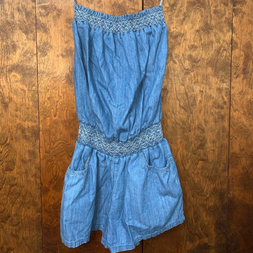 Sleeveless Jean Romper